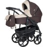 Коляска VERDI Babies Max Plus 3 в 1, коричневая с бежевой вставкой Коляска VERDI Babies Max Plus 3 в 1, коричневая с бежевой вставкой