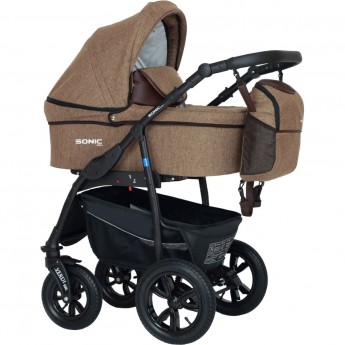 Коляска VERDI Babies Sonic Plus 3 в 1, бежевая текстура льна Коляска VERDI Babies Sonic Plus 3 в 1, бежевая текстура льна