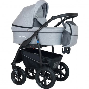 Коляска VERDI Babies Sonic Plus 3 в 1, светлая текстура льна Коляска VERDI Babies Sonic Plus 3 в 1, светлая текстура льна