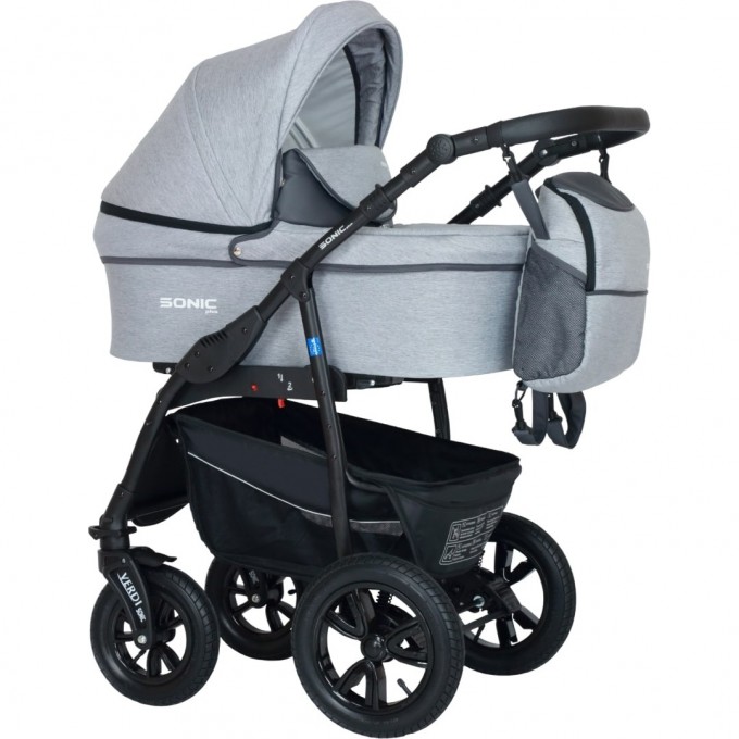 Коляска VERDI Babies Sonic Plus 3 в 1, светлая текстура льна 2020000002352