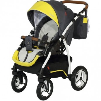 Коляска VERDI Bello, черный с жёлтым Коляска VERDI Bello, черный с жёлтым