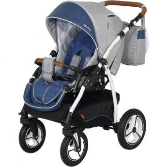 Коляска VERDI Bello, светло-серый с синим Коляска VERDI Bello, светло-серый с синим