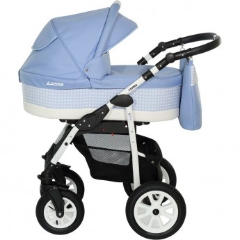 Коляска VERDI Laser 3 в 1, голубой с белой полосой Коляска VERDI Laser 3 в 1, голубой с белой полосой
