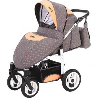 Коляска VERDI Smart 3 в 1, серая с бежевой абстракцией Коляска VERDI Smart 3 в 1, серая с бежевой абстракцией