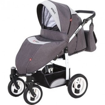 Коляска VERDI Smart 3 в 1, серая с серой вставкой Коляска VERDI Smart 3 в 1, серая с серой вставкой